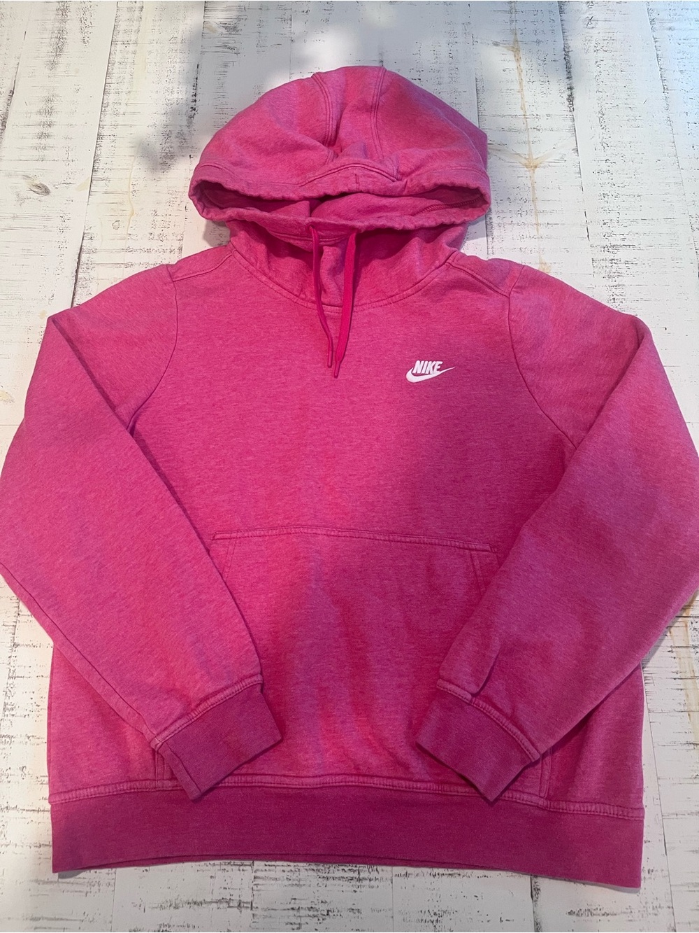 Nike Kids Pink Hooded Sweatshirt with White Swoosh - Picture 1 of 3
